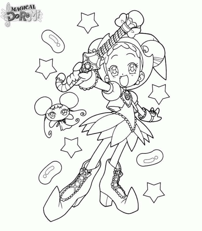 Magical Doremi Coloring Pages 018 Sketch Coloring Page