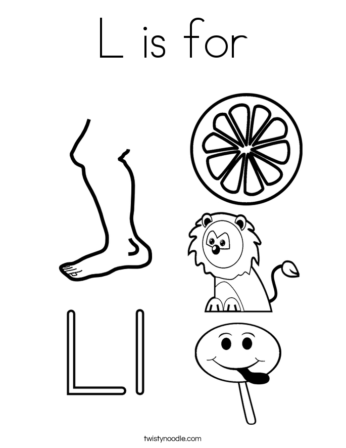 Letter L Coloring Page - Coloring Home
