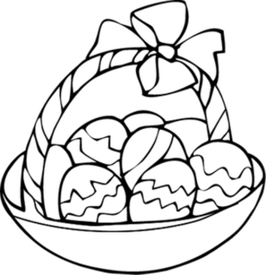 Easter Egg Basket Coloring Pages - Coloring Home