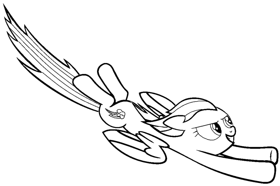 Rainbow Dash Printable Coloring Pages Home Pony