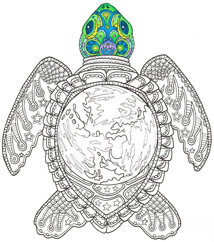 ADULT COLORING PAGES TURTLE   Coloring Home