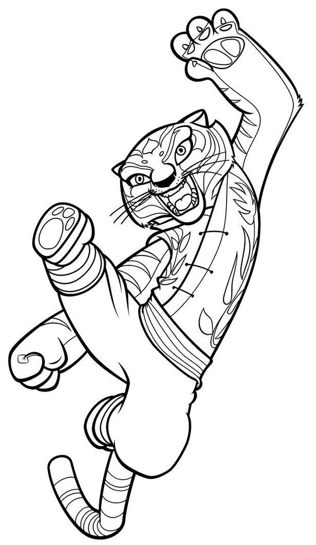 KUNG FU PANDA coloring pages - Mantis ready to fight