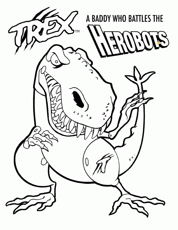 Dinosaur T Rex Coloring Pages - Coloring Home