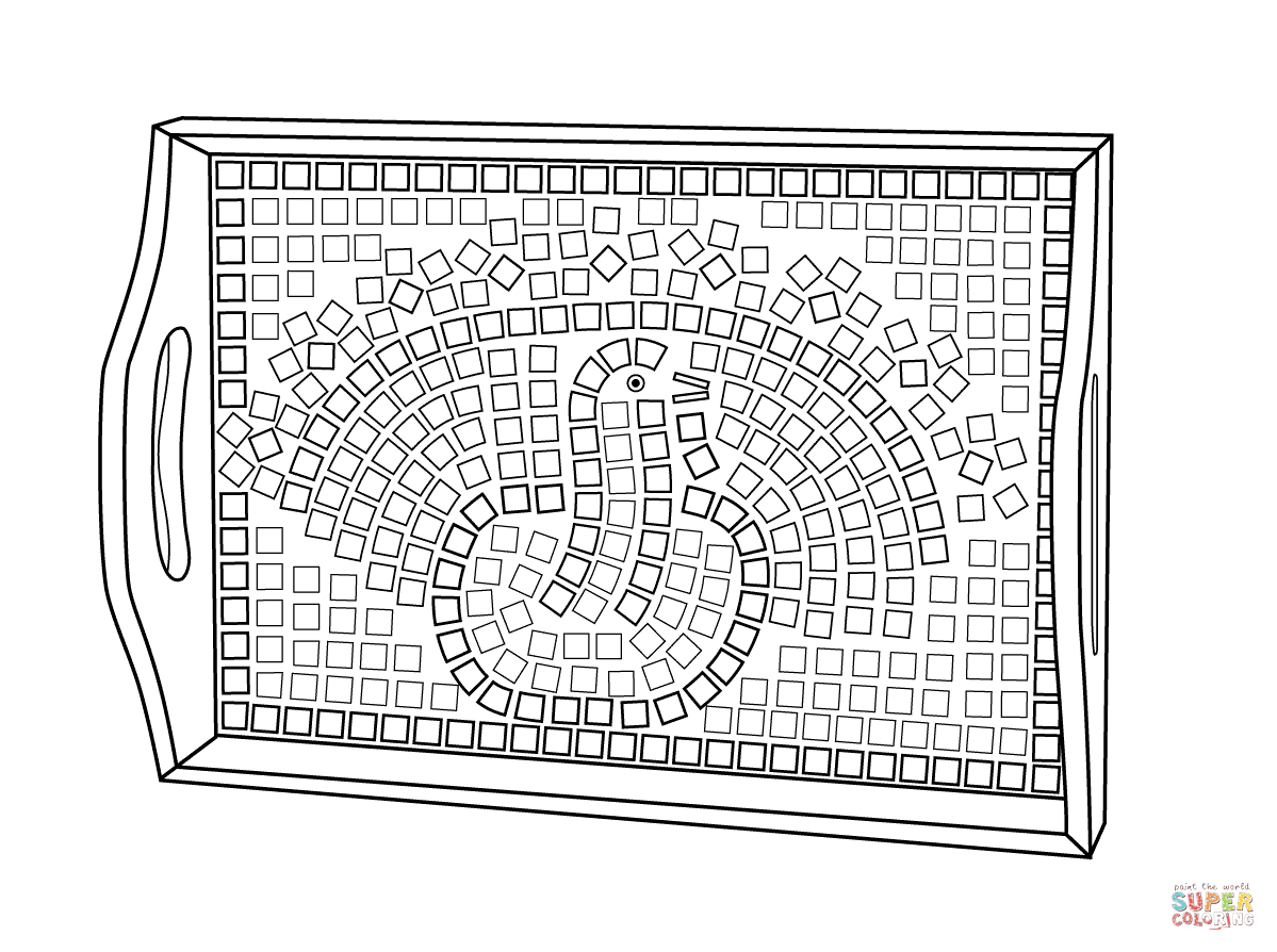 Spring Mosaic coloring page | Free Printable Coloring Pages