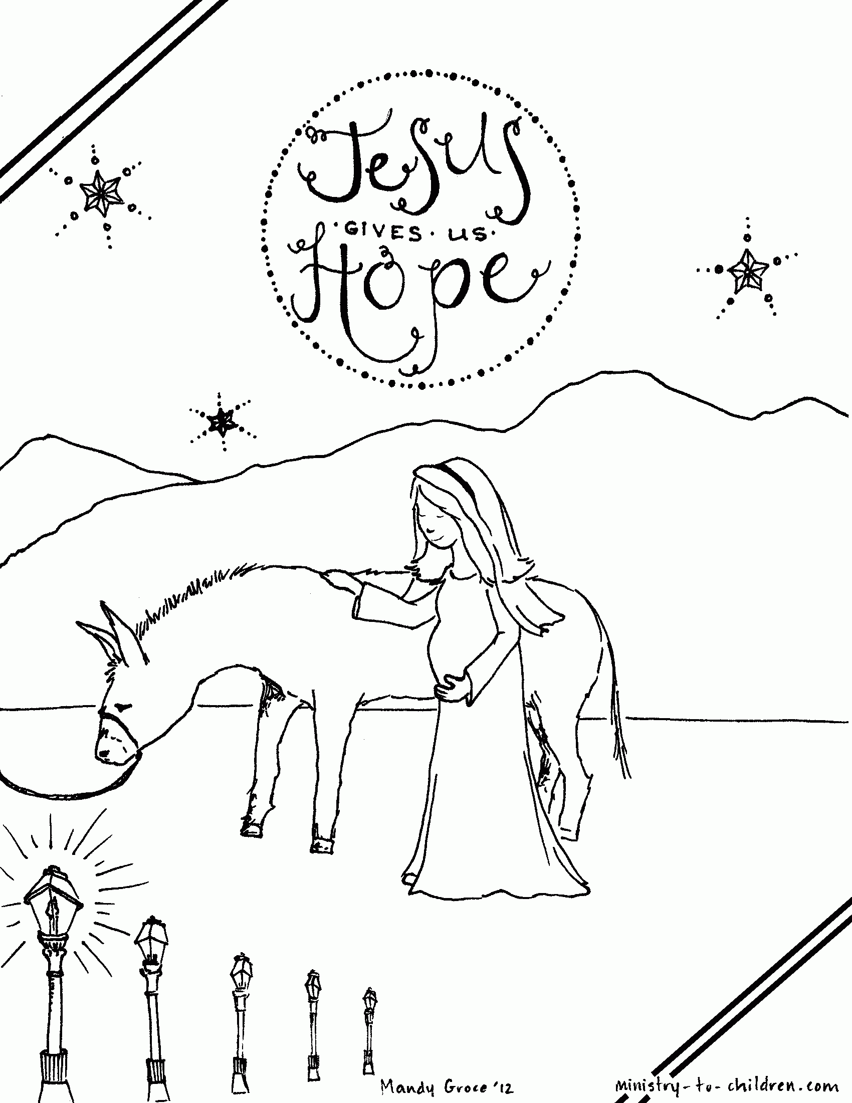 Document Free Nativity Advent Coloring Pages - Widetheme