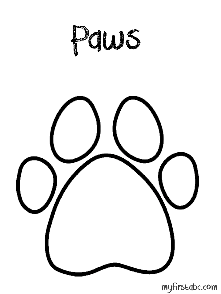 Paw Coloring Pages - Coloring Home