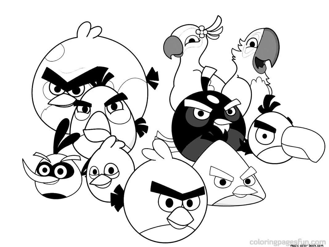 Angry Birds Rio Coloring Sheet - High Quality Coloring Pages