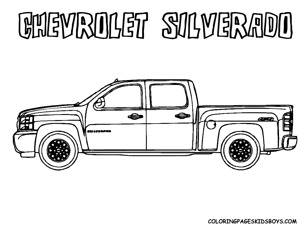 Chevy Silverado Truck Coloring Pages - High Quality Coloring Pages