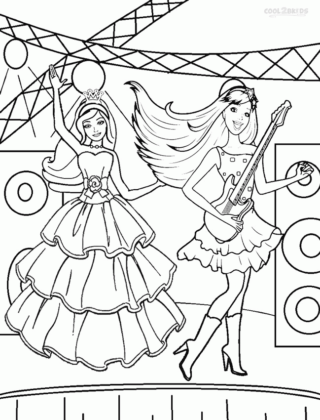 Barbie Princess And The Popstar Coloring Pages - Coloring Home