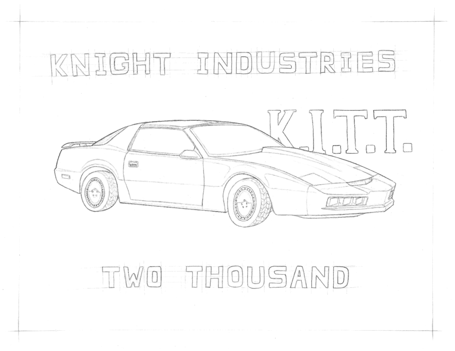 Knight Rider Kitt Coloring Pages Sketch Coloring Page ...