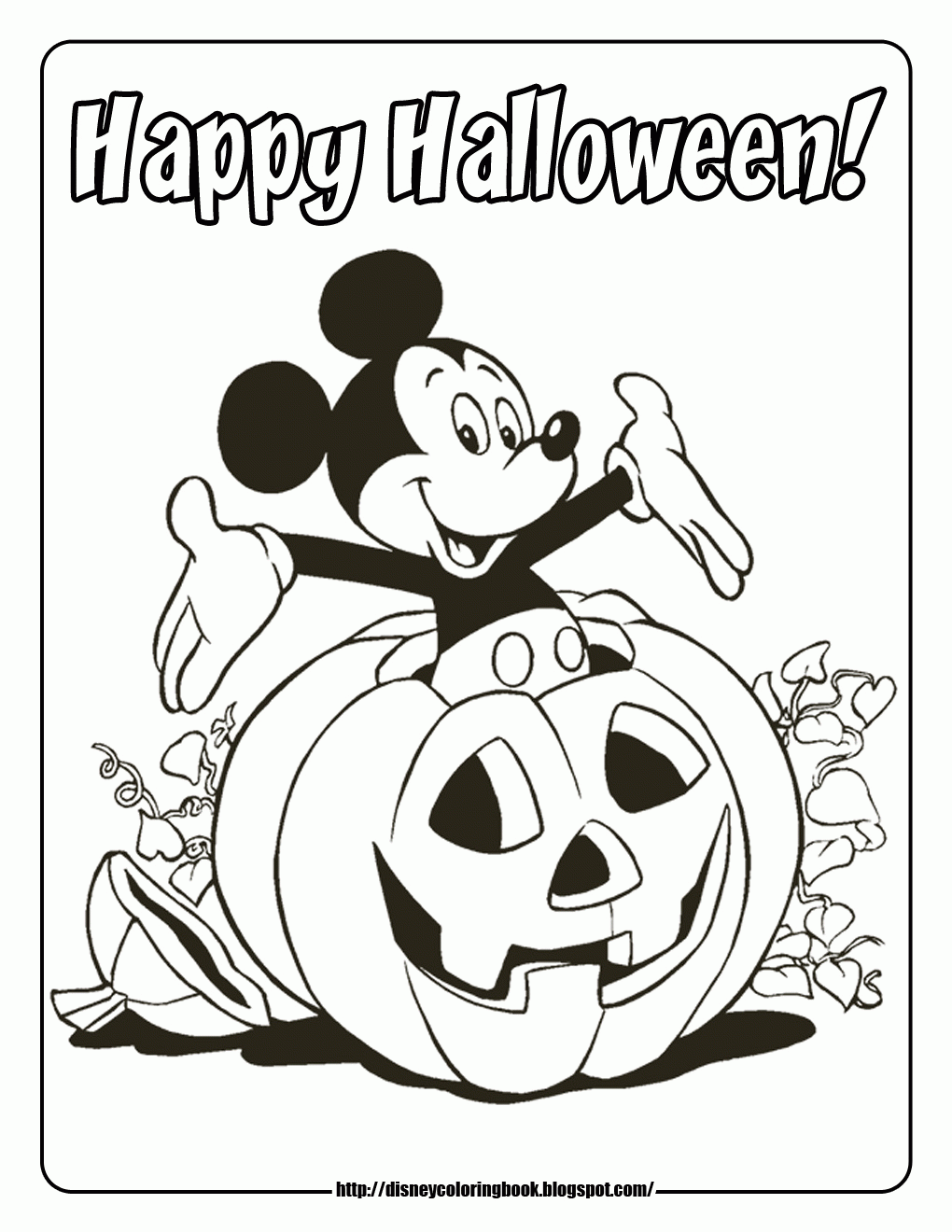 Free Printable Halloween Disney Coloring Pages For Kids Coloring Home