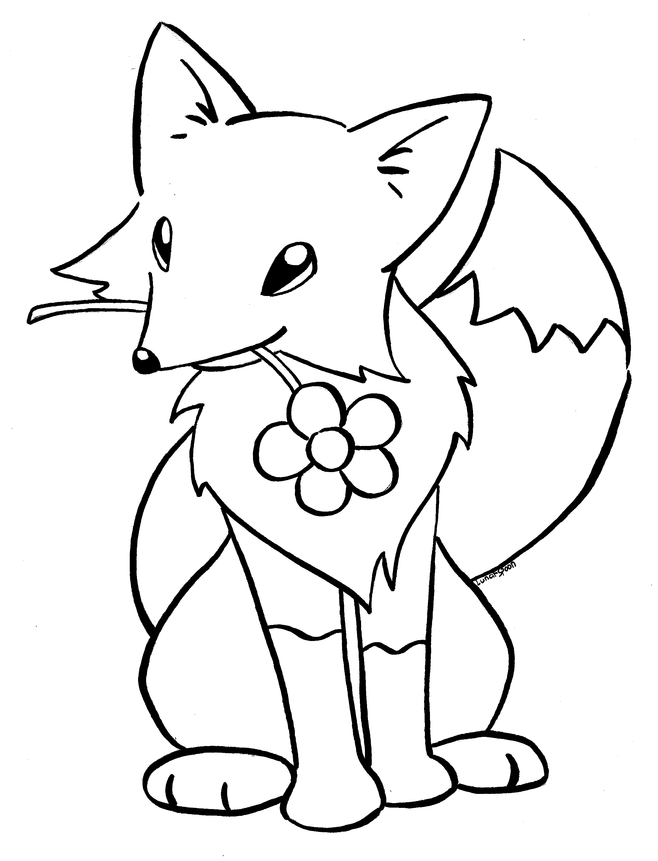 Christmas Fox Coloring Pages - Coloring Pages For All Ages - Coloring Home