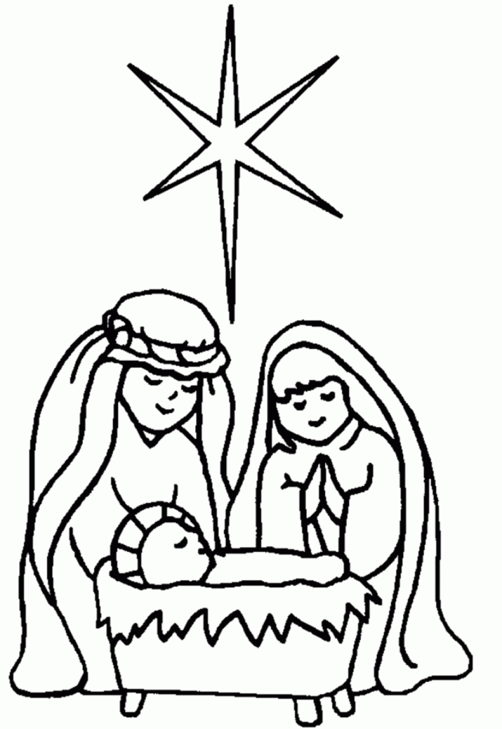 Manger Advent Coloring Page - Coloring Home