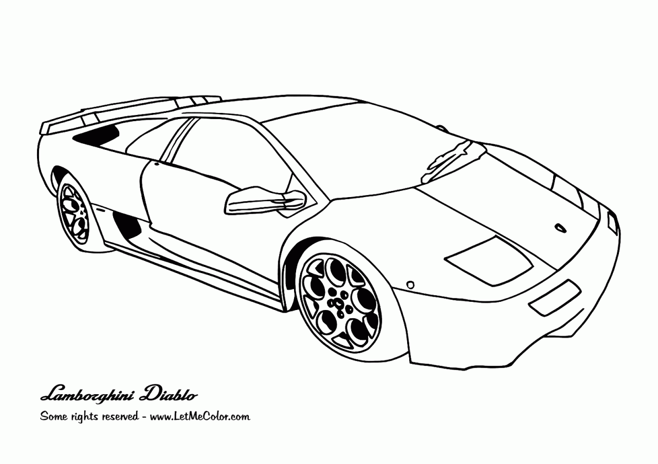 Lamborghini Car Coloring Pages Coloring Page For Kids | Kids Coloring