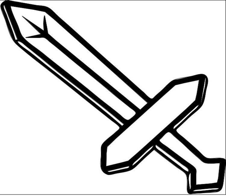 Sword - Minecraft Coloring Pages