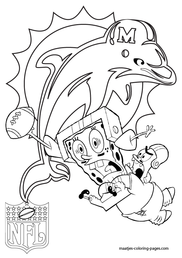 Miami Dolphins Coloring Page