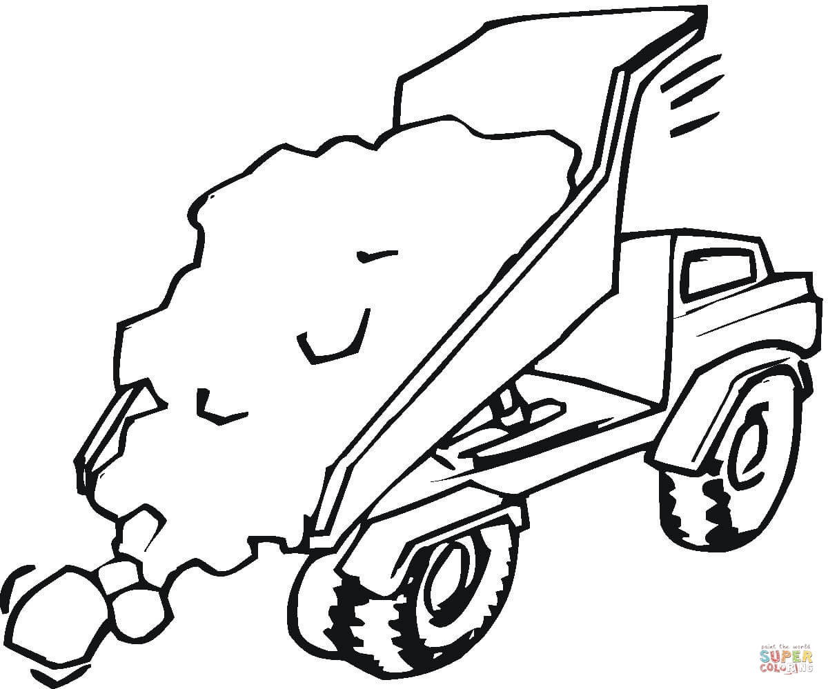 Truck with Crane coloring page | Free Printable Coloring Pages