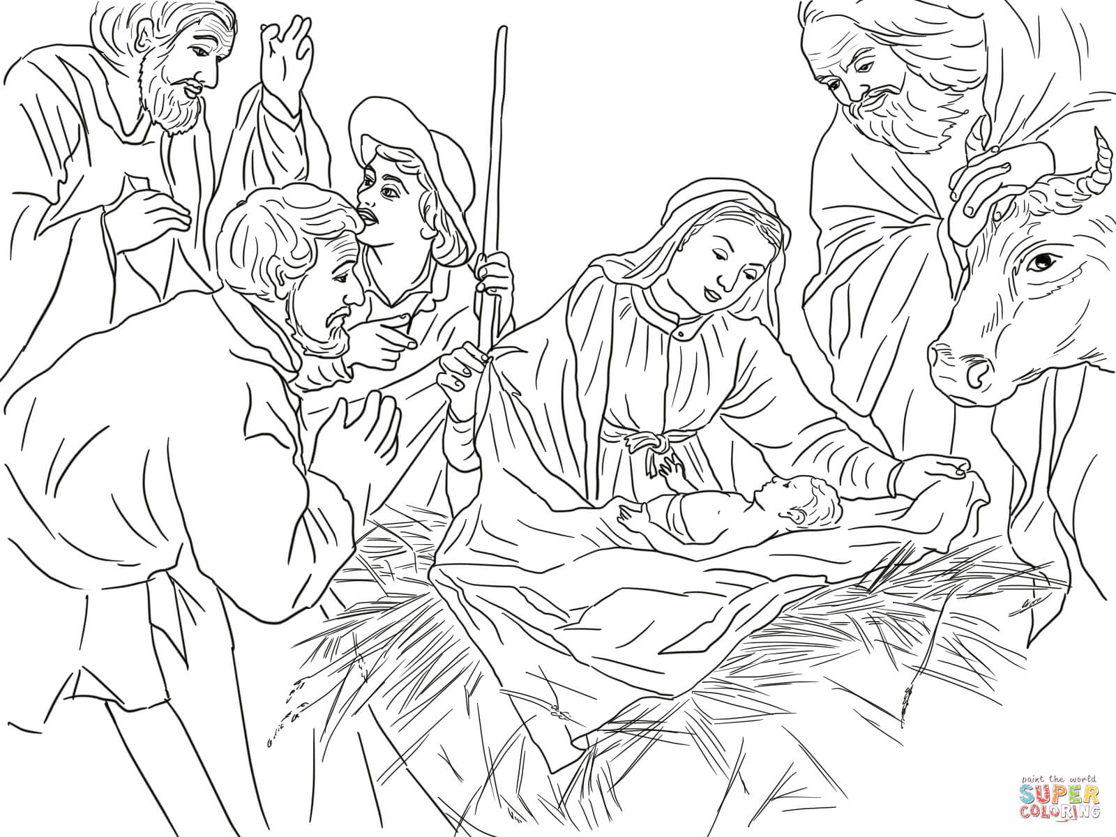 Jesus Nativity coloring pages | Free Coloring Pages
