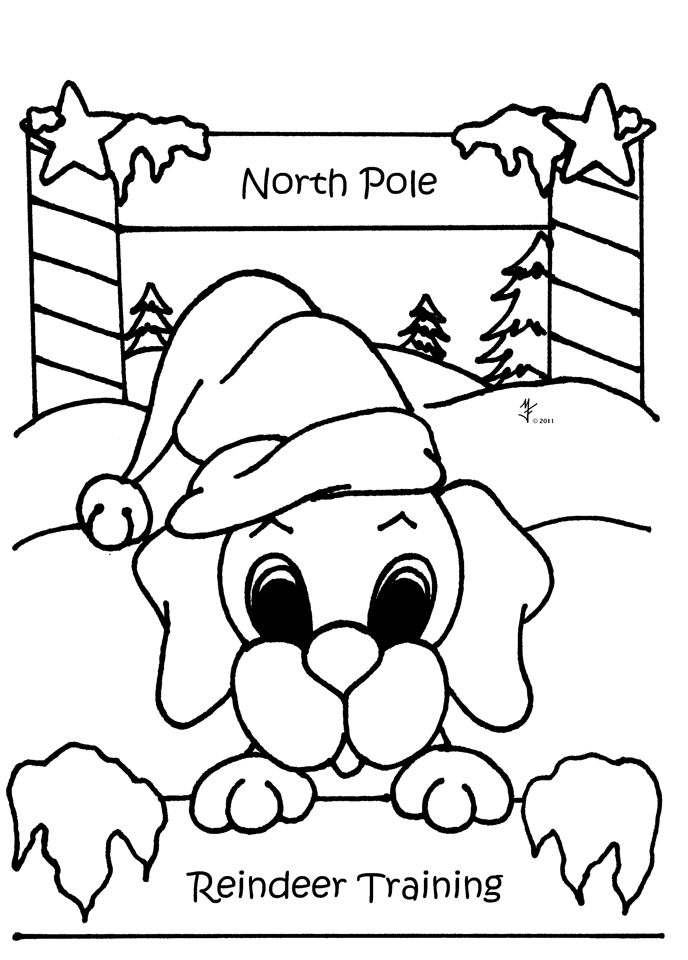 Christmas Puppies Coloring Pages Coloring Home