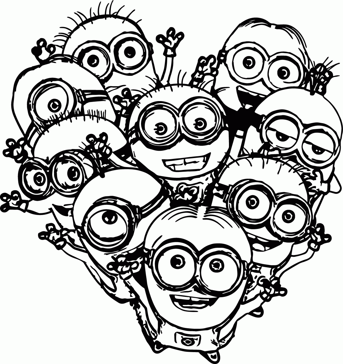 Minions Coloring Pages. Childrens Film Free Minion Clipart Cartoon