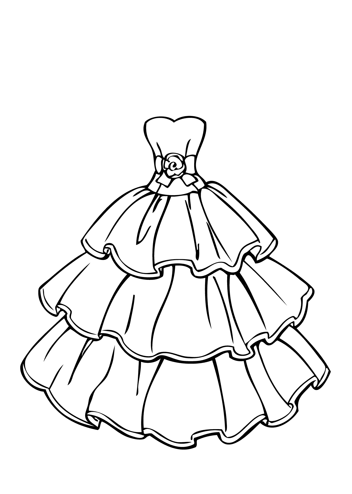 Coloring Pages Clothes Dresses High Quality