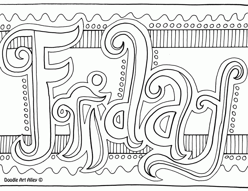 day of the week coloring pages - photo #31