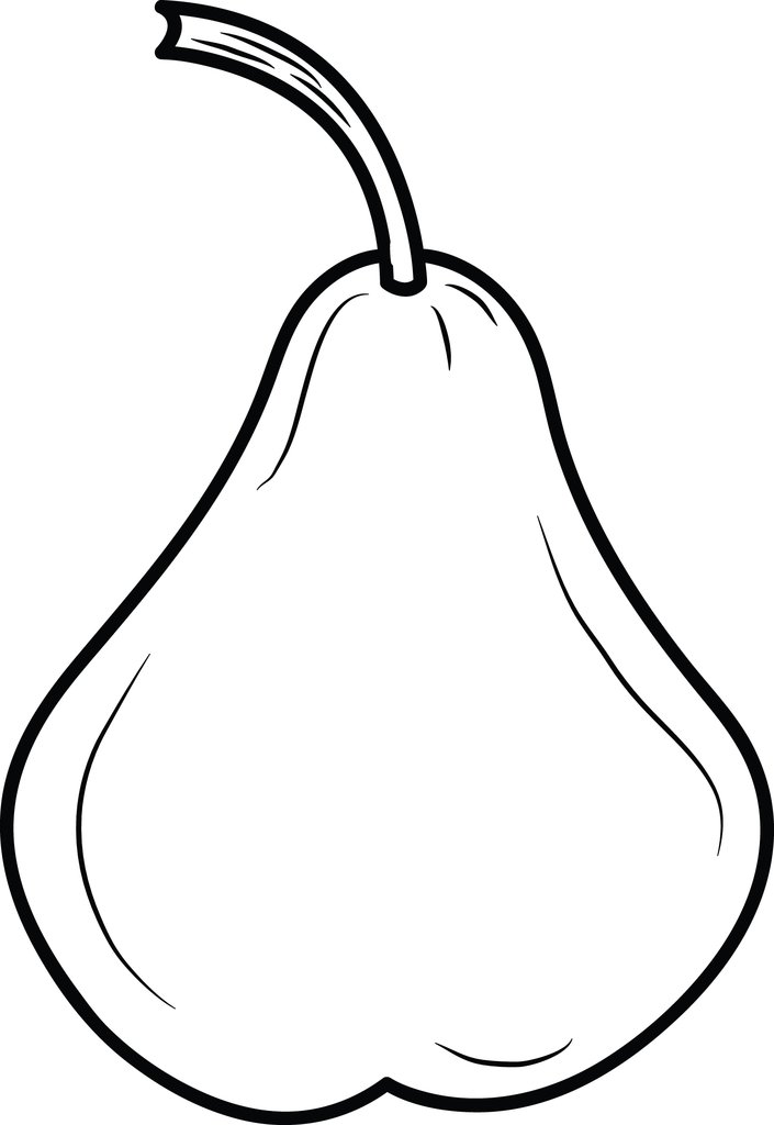 Printable Pear Coloring Page for Kids – SupplyMe