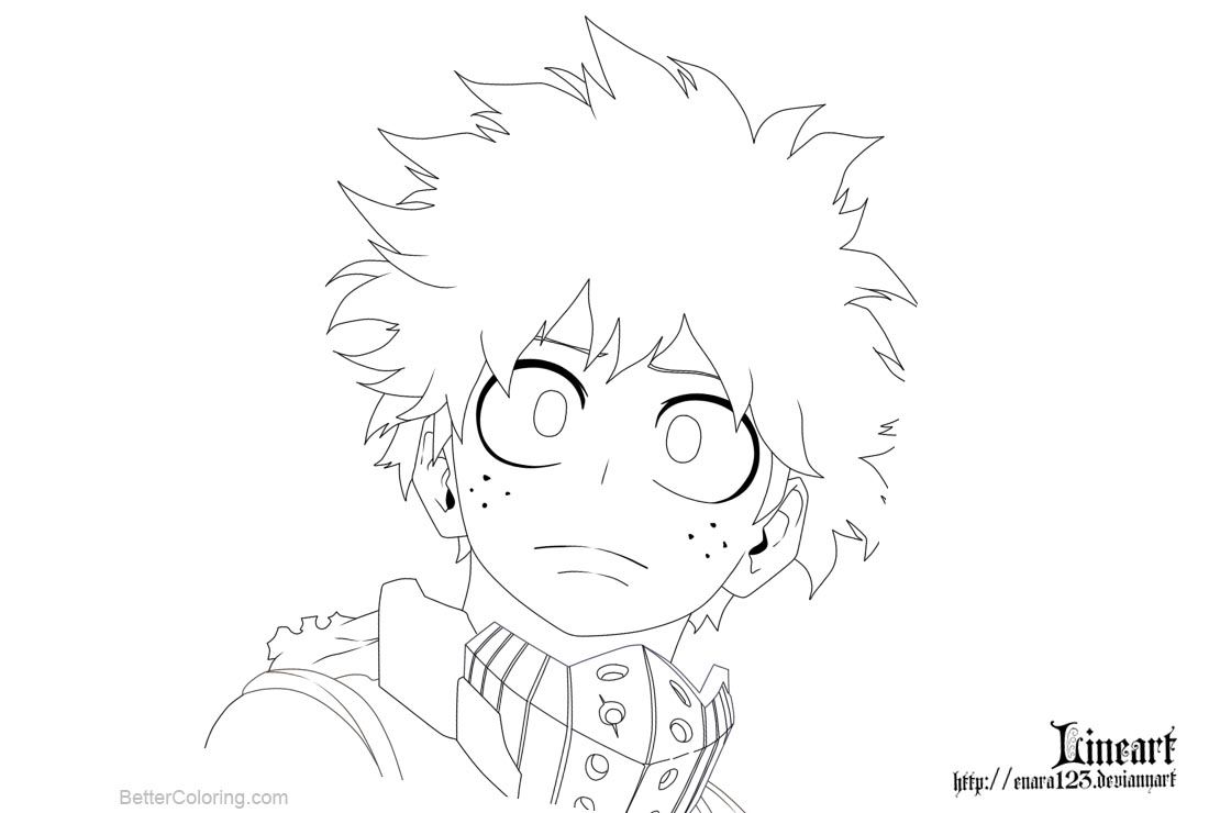 My Hero Academia Deku Cute Coloring Pages Coloring Pages
