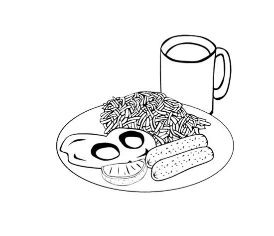 Fast Food Fried Noodles Coloring Page For Kids | Coloring pages for kids, Coloring  pages, Coloring for kids