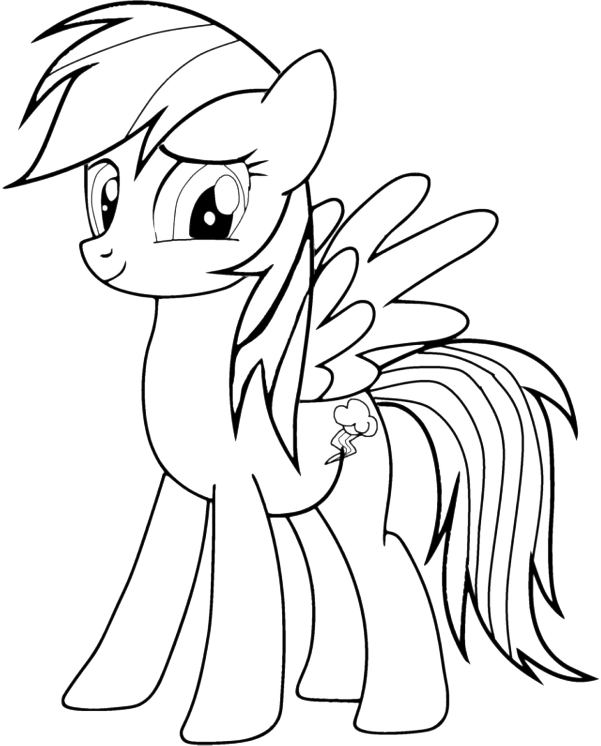 My Little Pony Rainbow Dash Coloring Page Rainbow Coloring Pages
