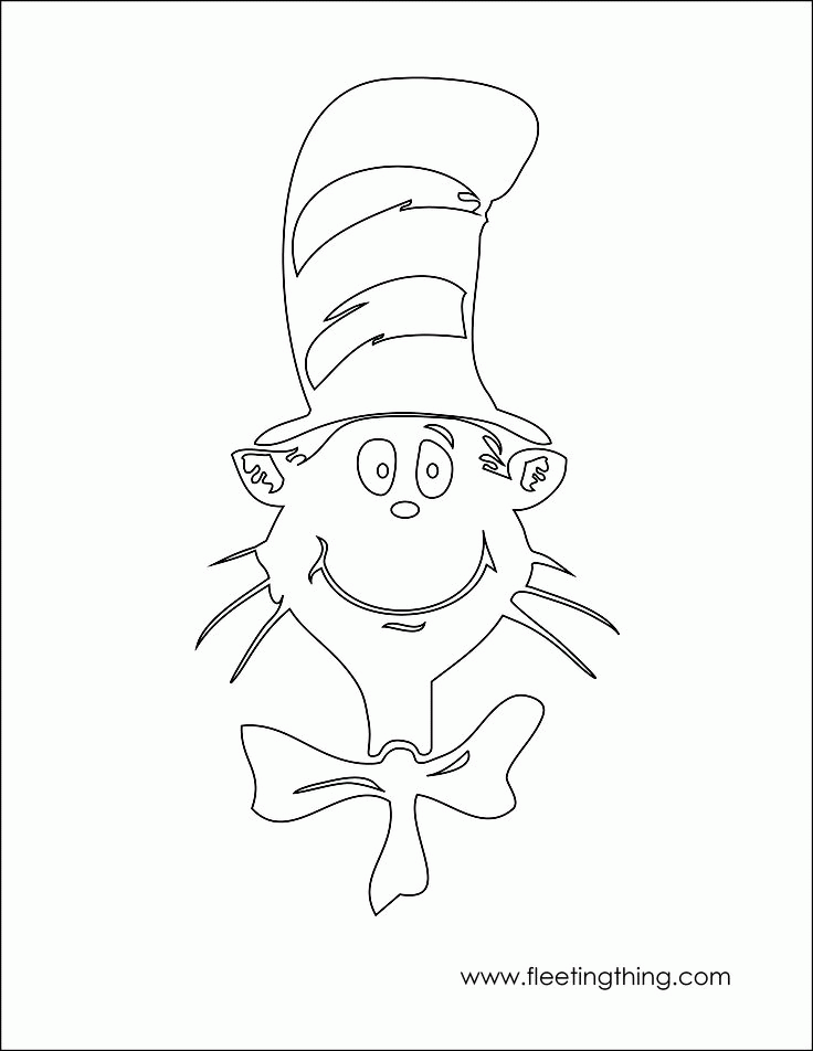 cat in the hat coloring page | Party Ideas