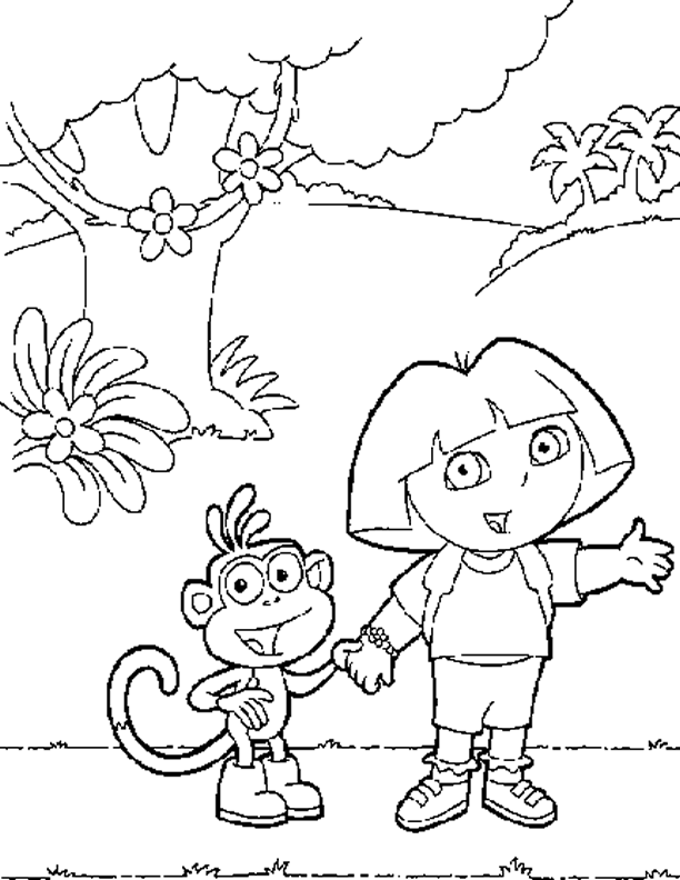 Dora Coloring Pages Kids Printable Home Diego Find Latest News