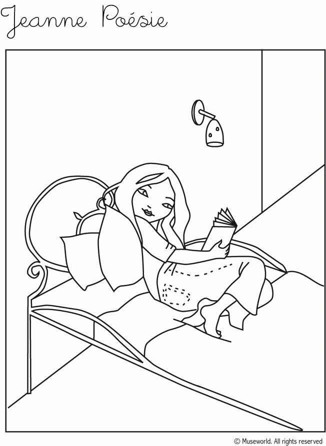 MUSEWORLD coloring pages - Jeanne Poesie