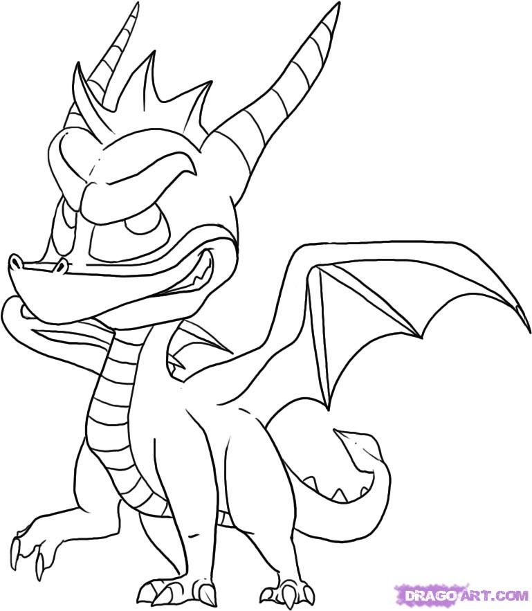 How To Draw Spyro, Step By Step, Video Game Characters, Pop Coloring Home