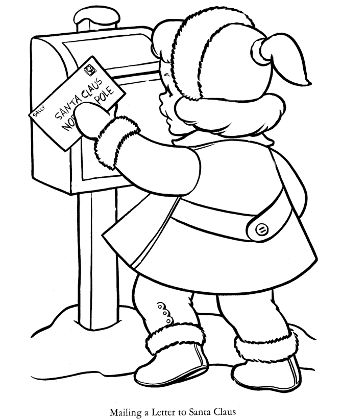 Santa Claus Dancing Snow Coloring Page - Christmas Coloring Pages 