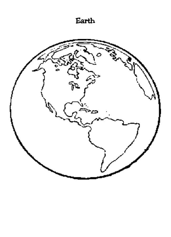 Printable Picture Of The Earth Coloring Home