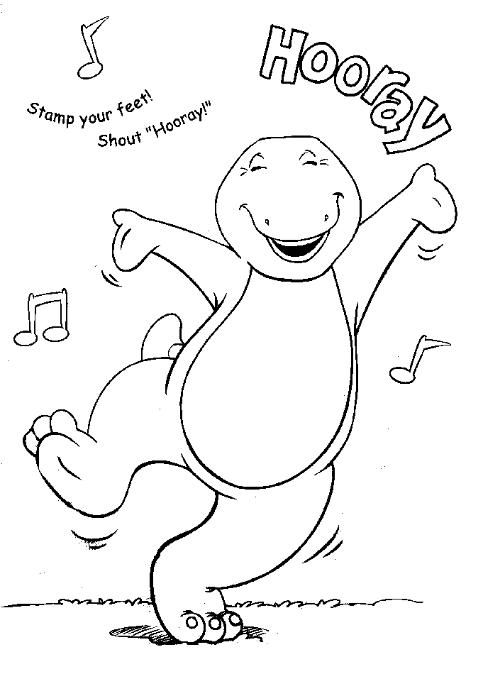 Free Printable Barney Coloring Pages For Kids