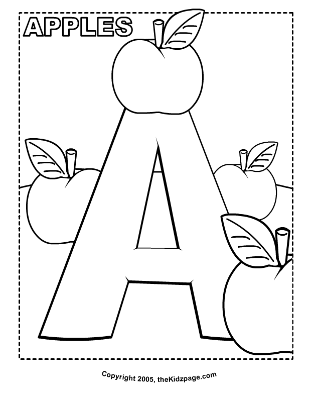 787 Simple Abc Coloring Pages For Kindergarten for Kindergarten