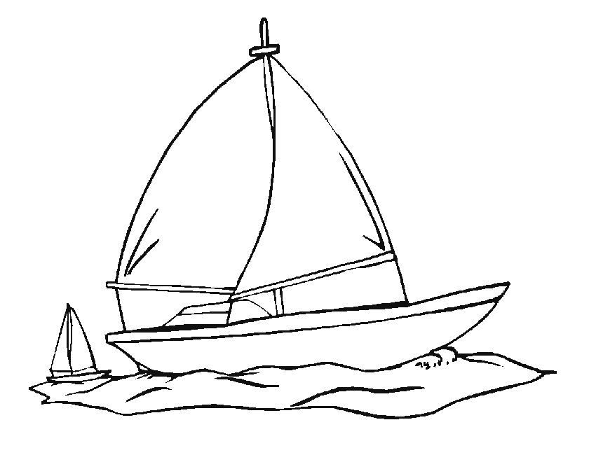 Coloring page : Sailboat - Coloring.me