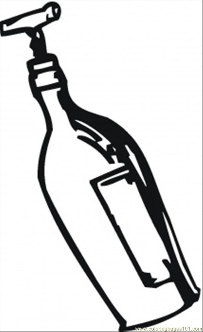 Wine Coloring Page