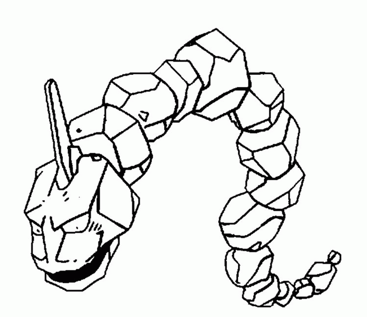 Easier Onix Pokemon Coloring Page Source Xrk - deColoring