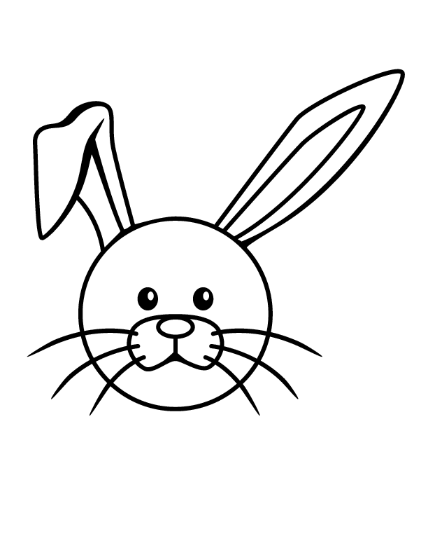 rabbit printable coloring in pages for kids number