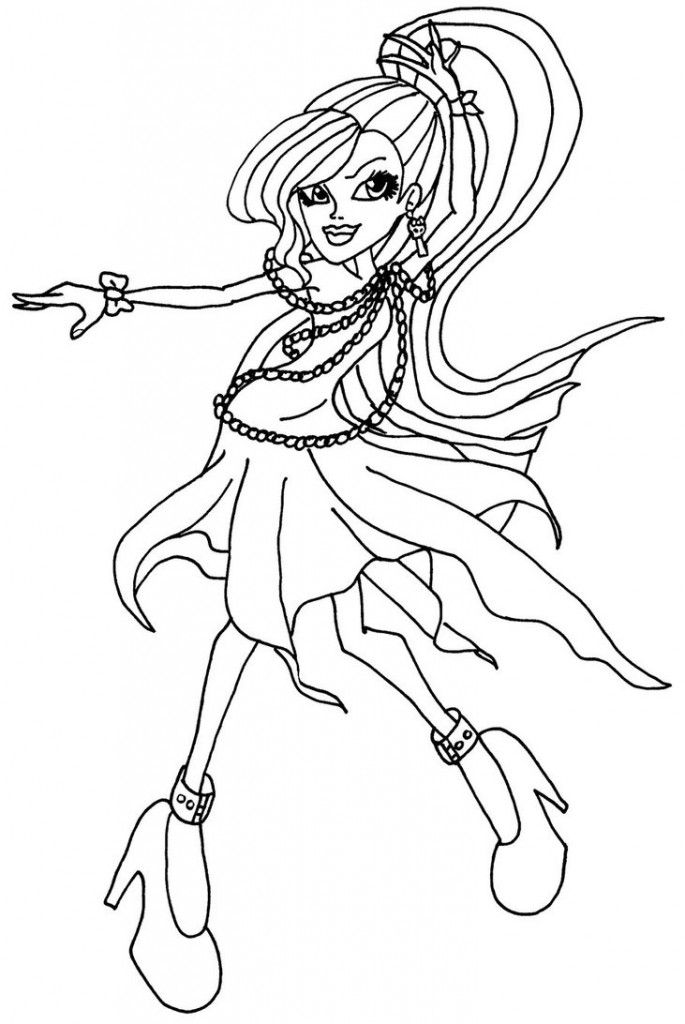 Monster-High-Dolls-Coloring-Pages-Photos-732×1024 | COLORING WS