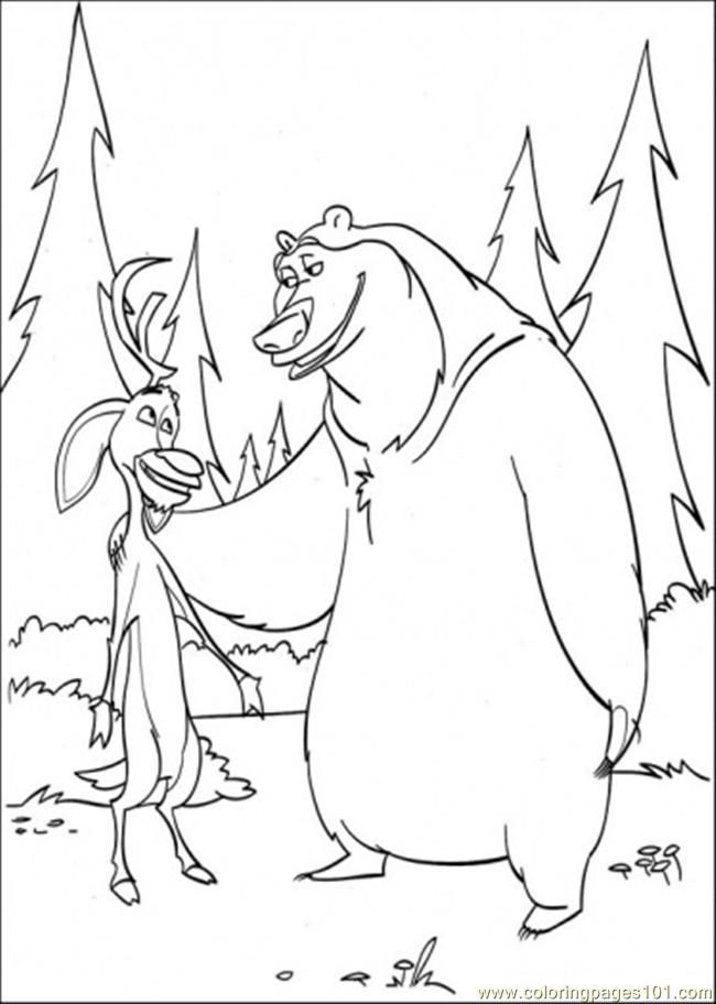 Coloring Pages Boog And Elliot Are Friend (Cartoons > Open Season 