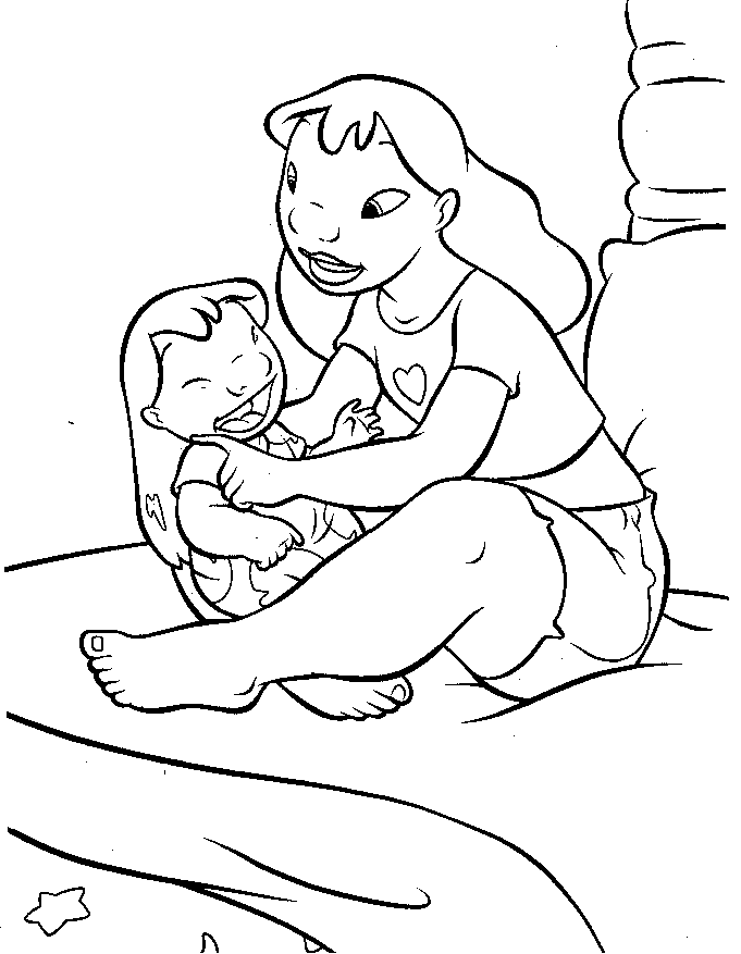 Lilo And Stitch Coloring Page - Coloring Home