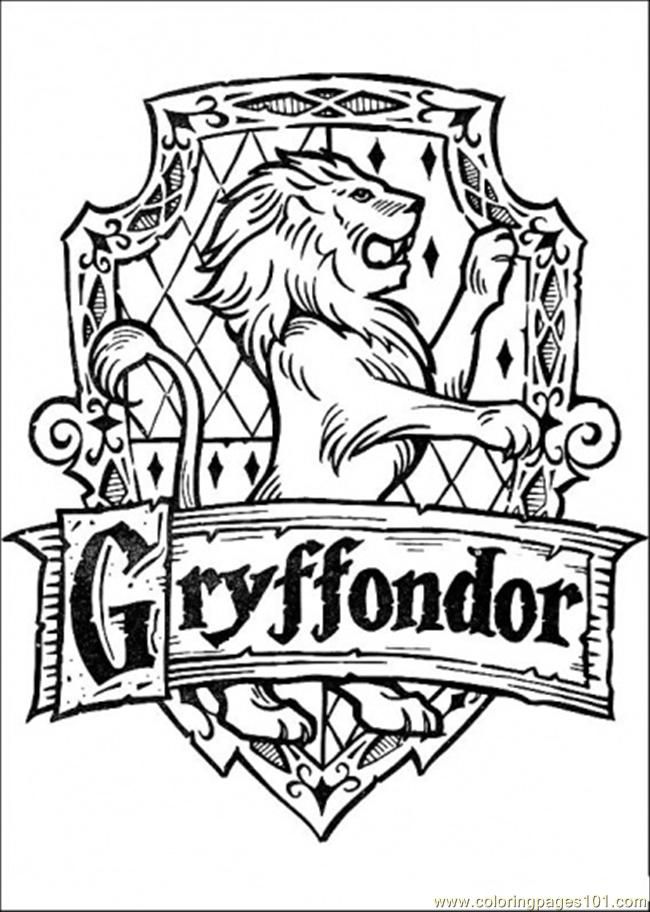 Harry Potter Coloring Pages Hogwarts Crest - Coloring Home