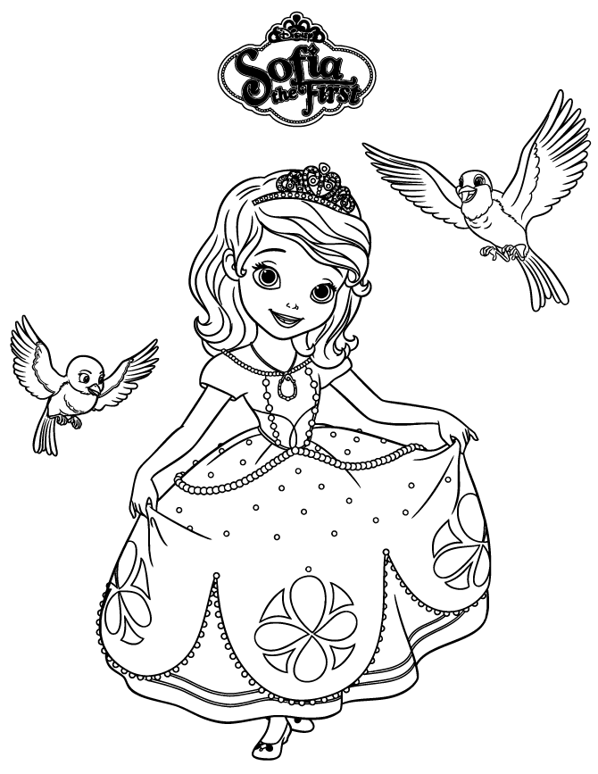 Free Printable Sofia The First Coloring Pages | H & M Coloring Pages