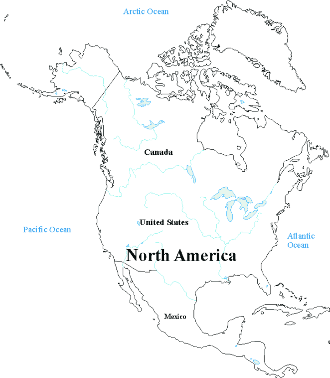 North America Map Quiz Printable