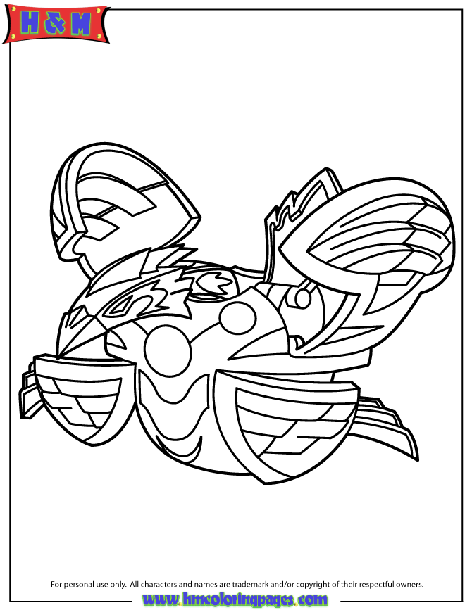 Free Printable Bakugan Coloring Pages | H & M Coloring Pages