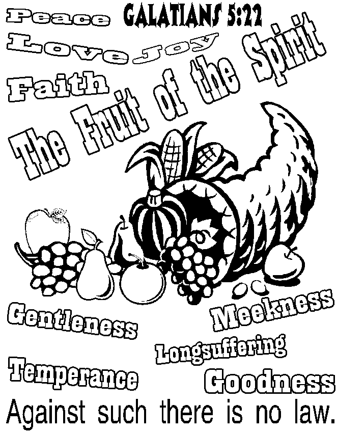 Fruit Of The Spirit Coloring Pages Coloring Home